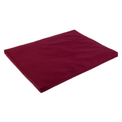 Premium organic zabuton meditation cushion in burgundy measuring 90 x 70 x 7cm