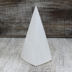 10cm pure selenite 4 sided pyramid
