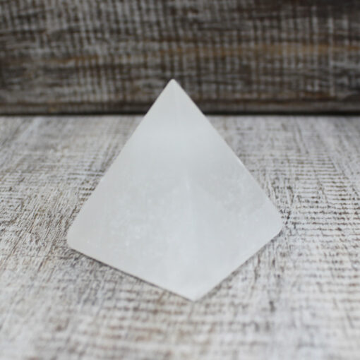 5cm pure selenite 4 sided pyramid