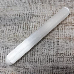 16cm smooth selenite with both ends rounded