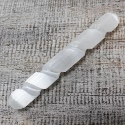 16cm spiral selenite with both ends rounded