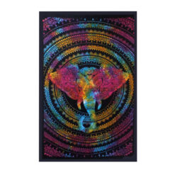 Elephant Head Single Bedspread and Wall Hanging Full View