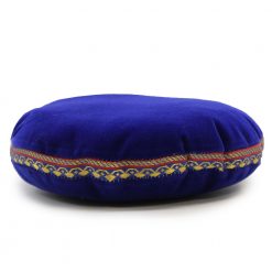 Blue velvet singing bowl cushion 16cm