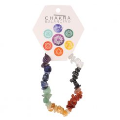 Chipstone chakra bracelet with 7 colours of gemstones
