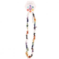 Chipstone chakra necklace with 7 colours of gemstones